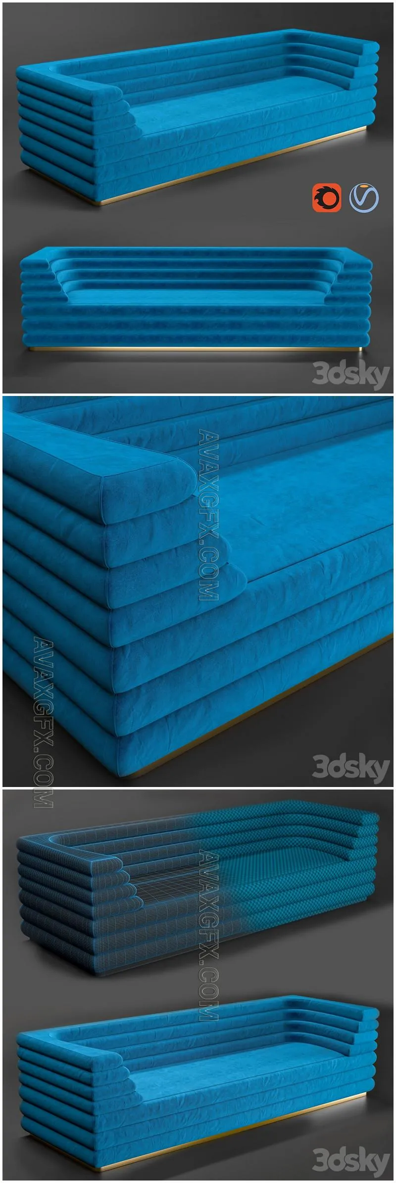 Loffa Set Sofa 1 - 3D Model