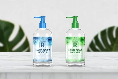 Hand Soap Bottle Mockup