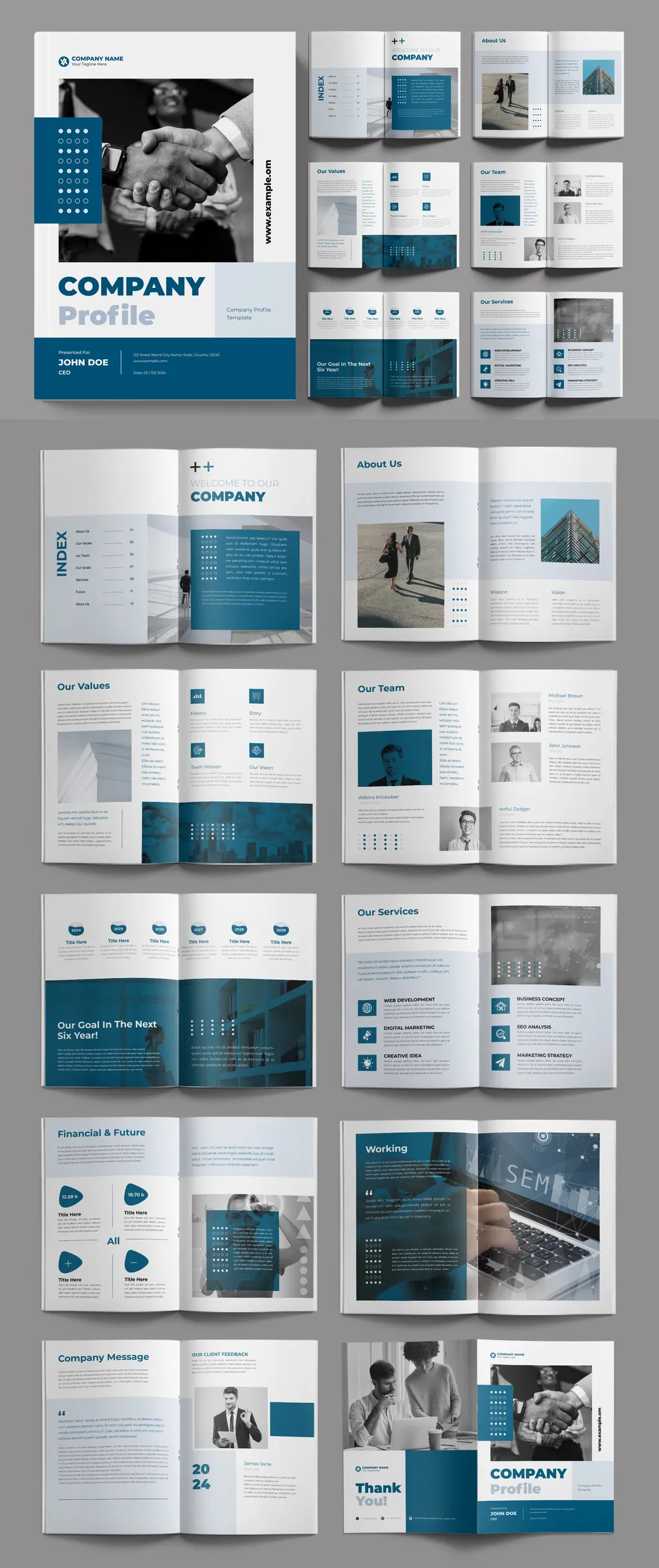 Adobestock - Company Profile Layout 721271784