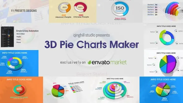 3D Pie Charts Maker 51904240 Videohive