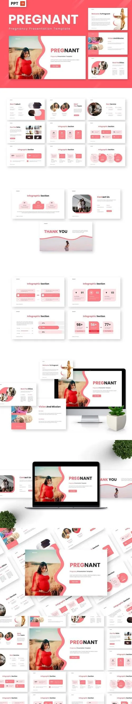 Pregnant - Pregnancy Powerpoint Templates