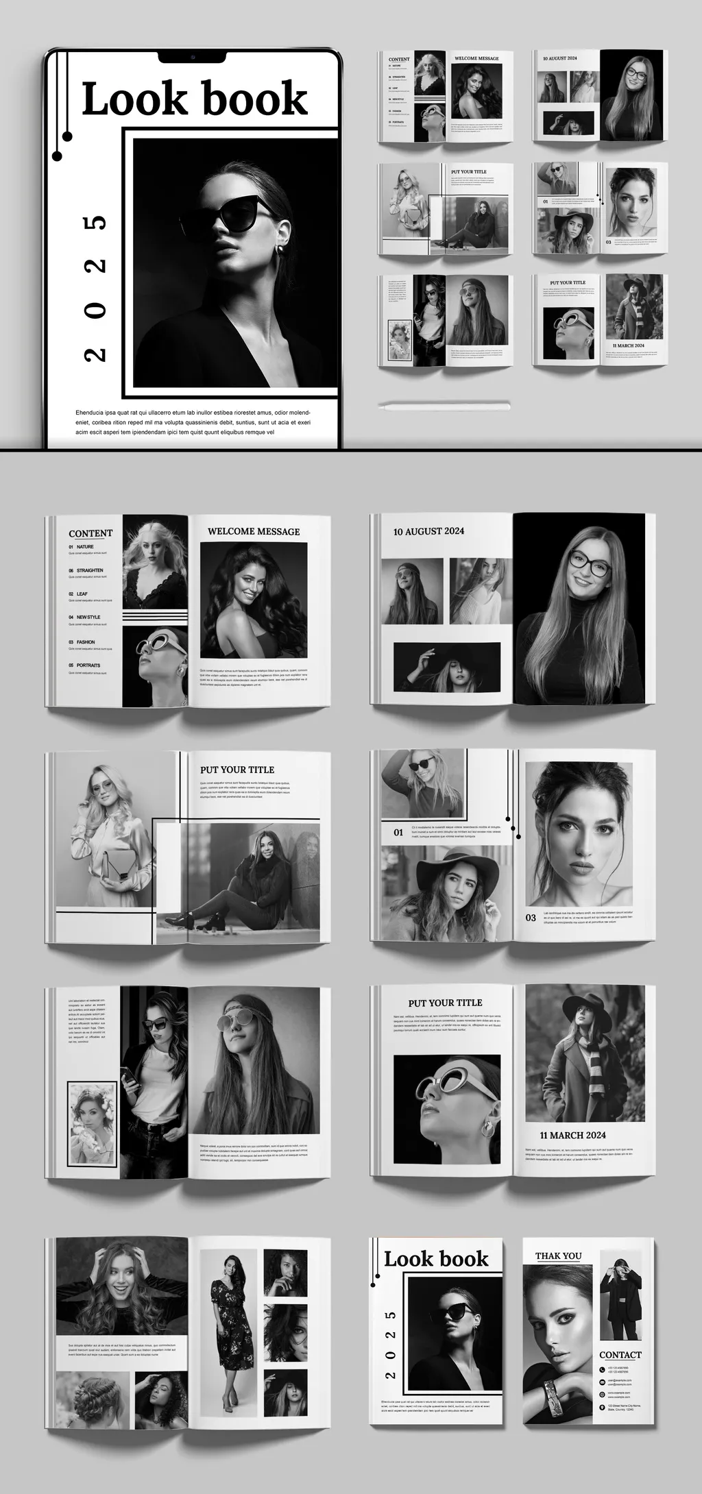 Adobestock - Black And White Look book 733644495