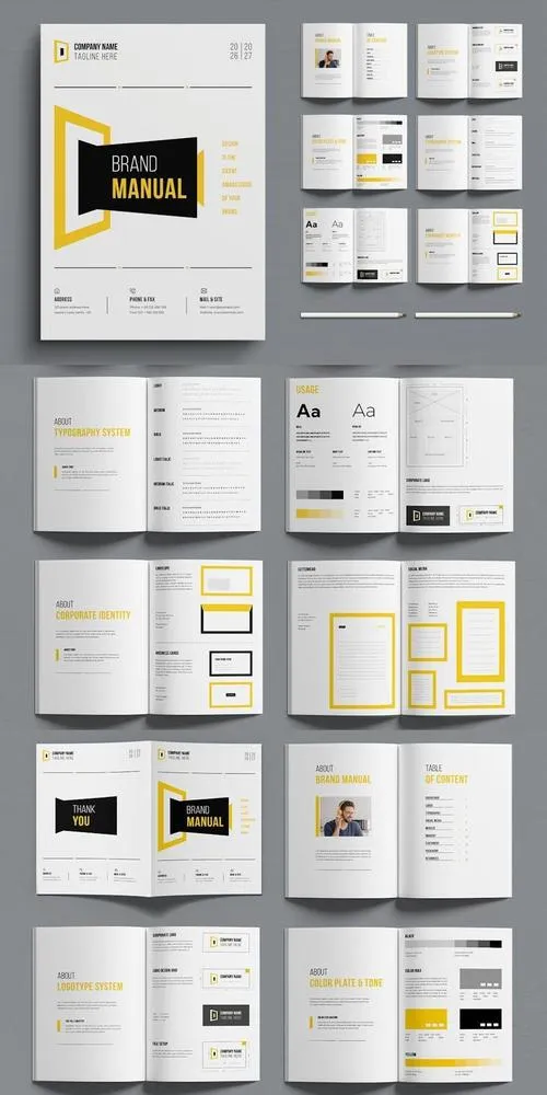 Brand Manual Template Design Layout