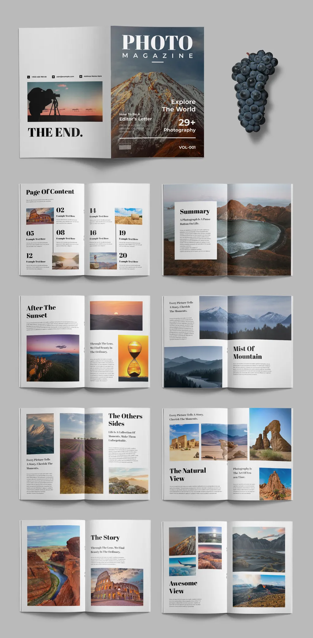 Adobestock - Photo Book Magazine Layout 725312772