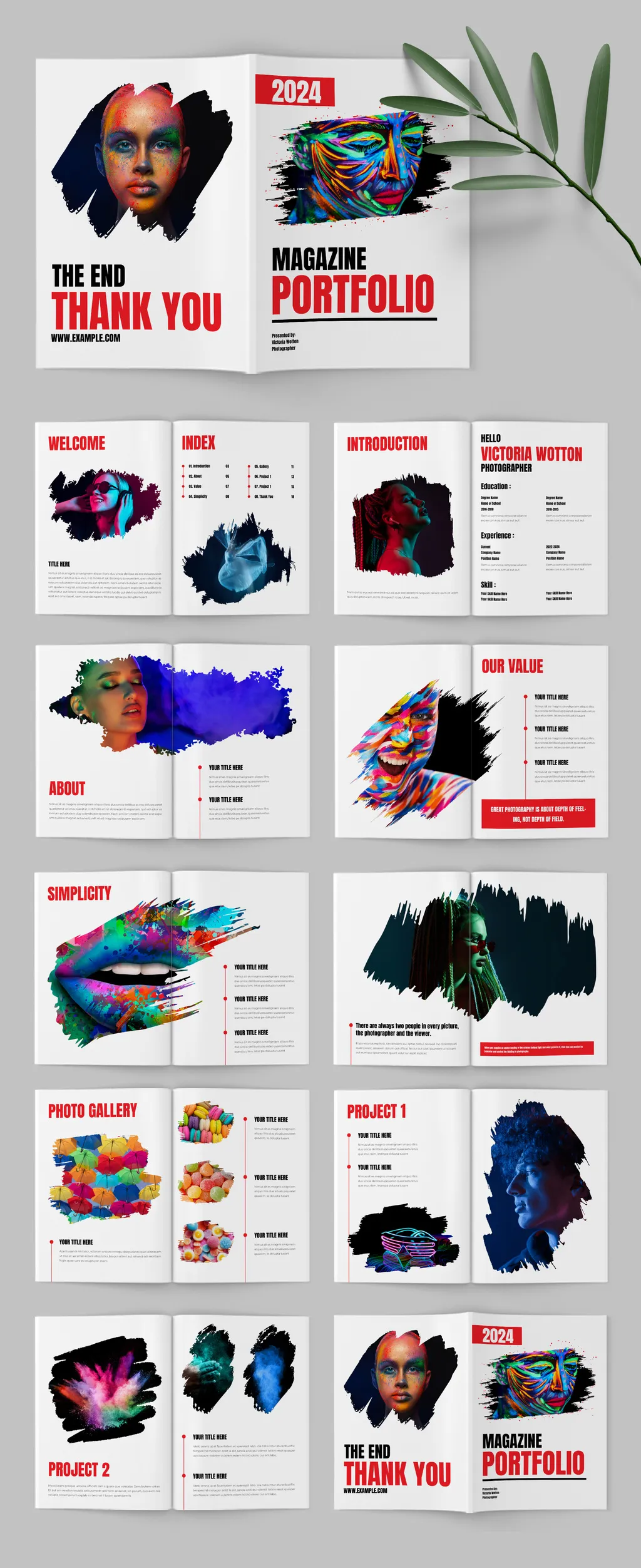 Adobestock - Colorful Portfolio Template 723001135