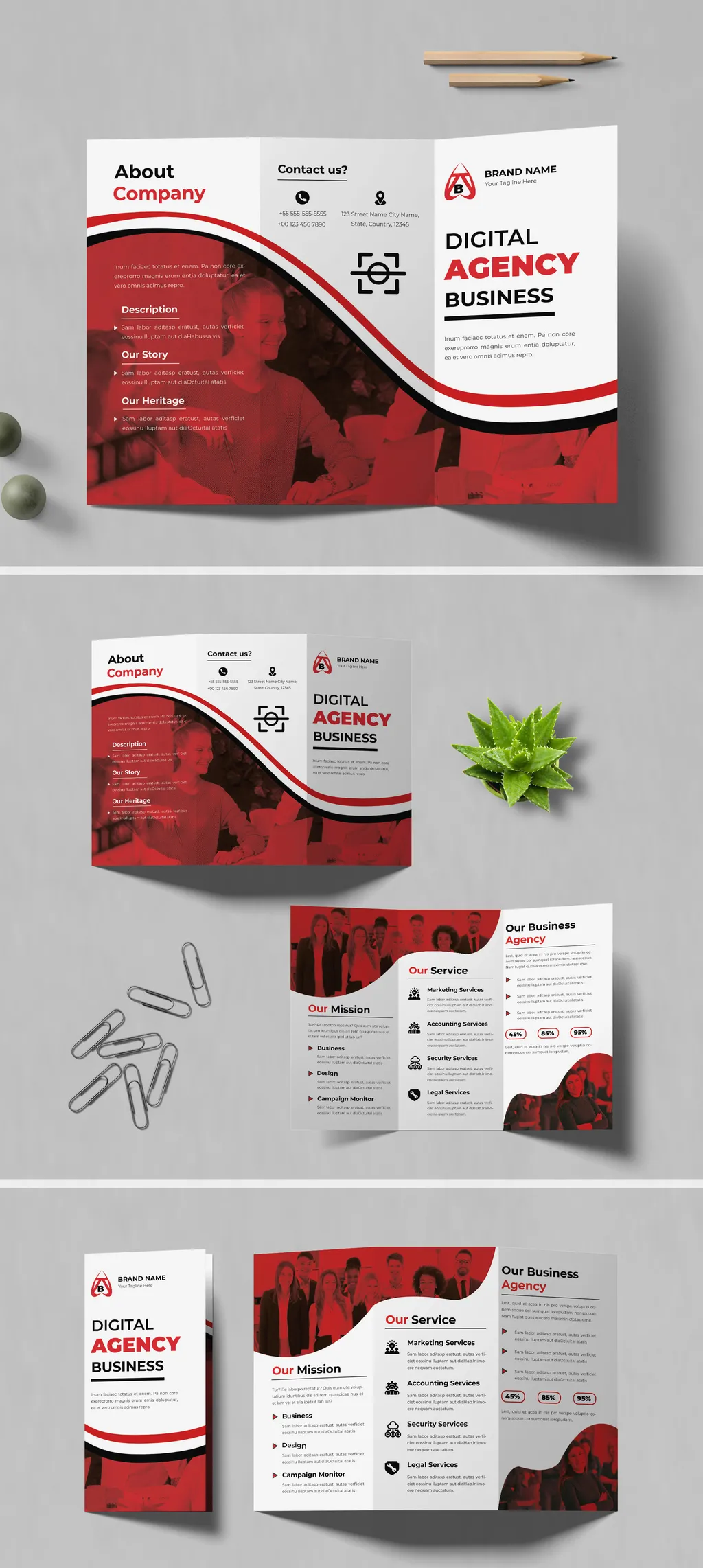 Adobestock - Business Trifold Brochure 729014016