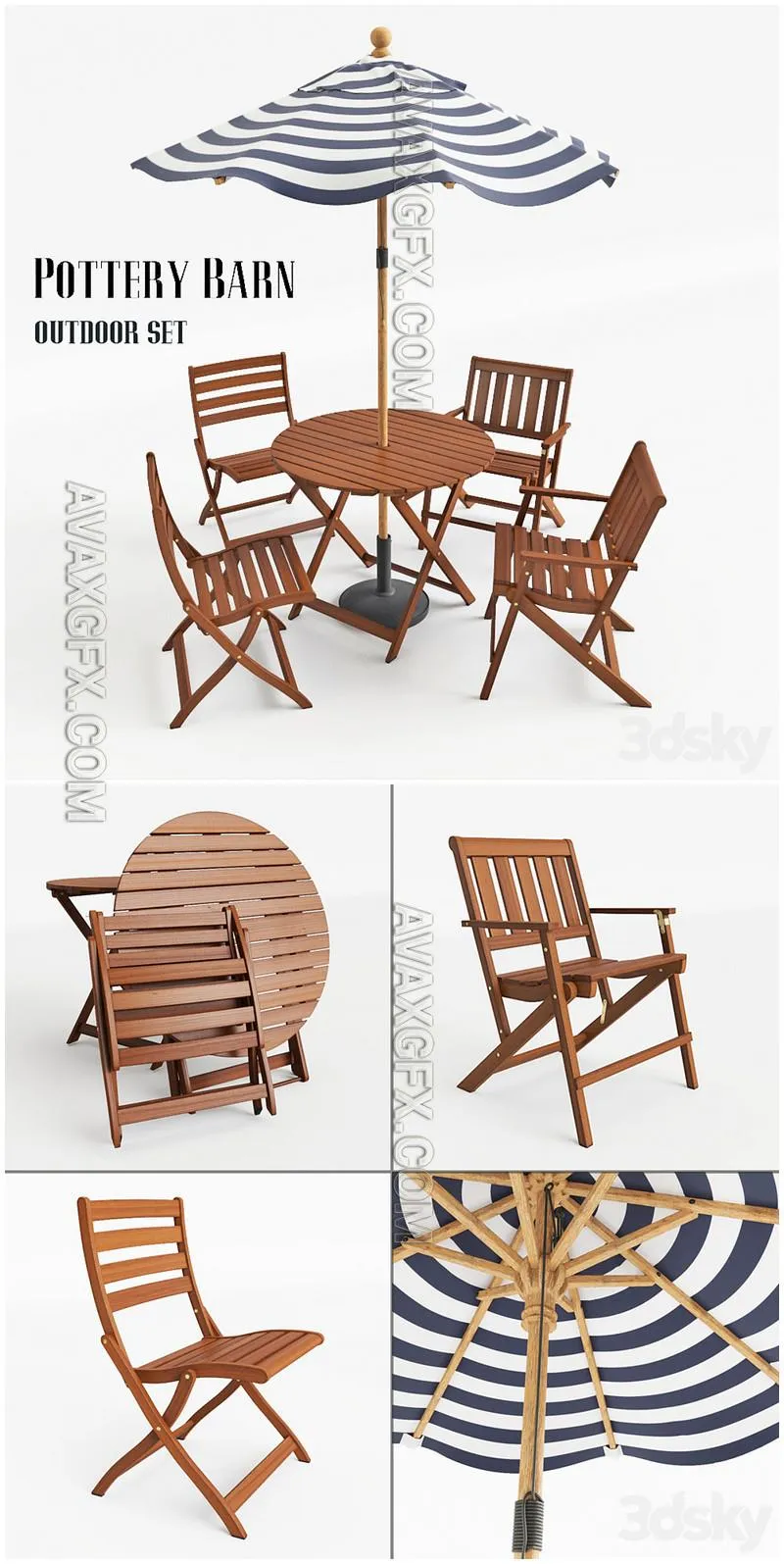 Pottery Barn Outdoor Set - 3D Model