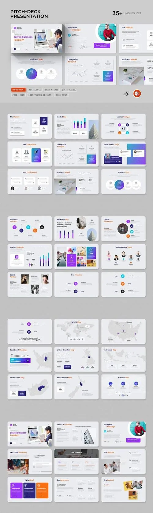 Business Pitch Deck PowerPoint Template