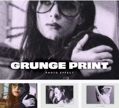 Grunge Newsprint PSD Photo Effect - RJU5HHT