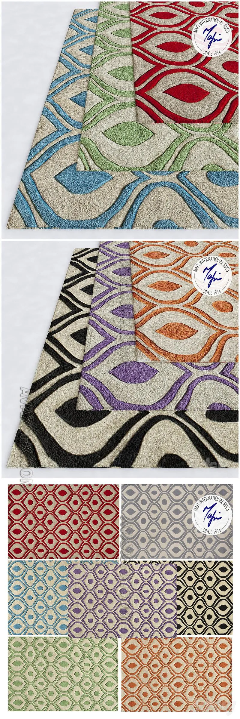 Carpets from Mafi international rugs - 3D Model