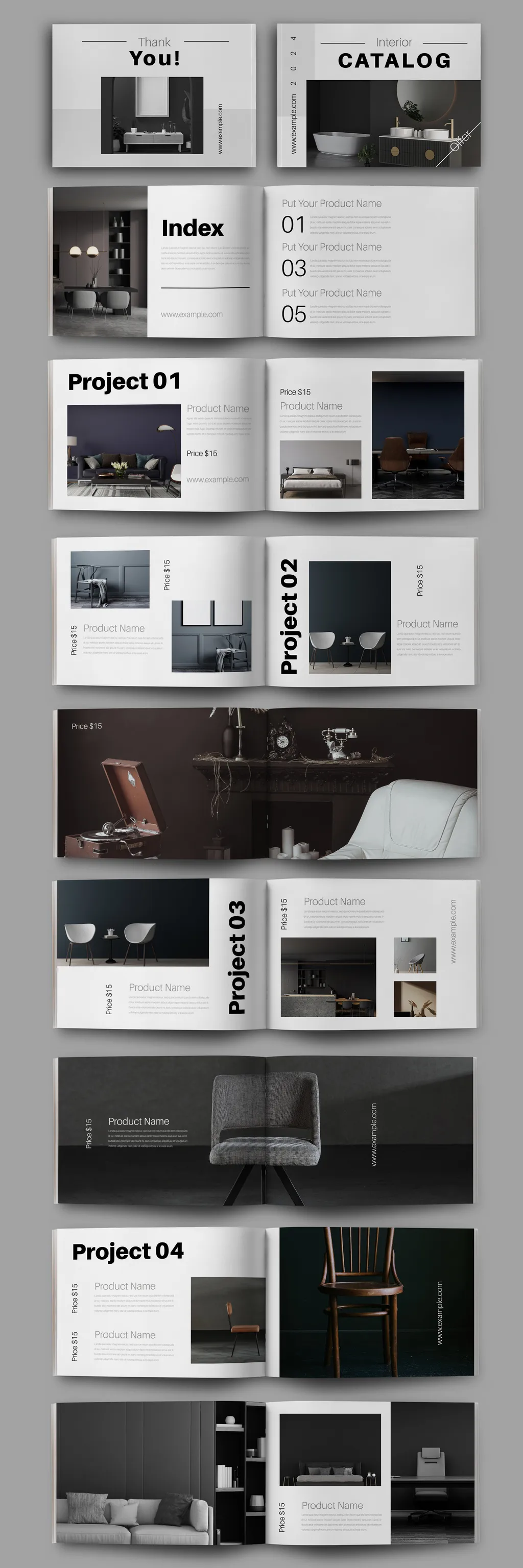 Adobestock - Interior Catalog Layout 739429689