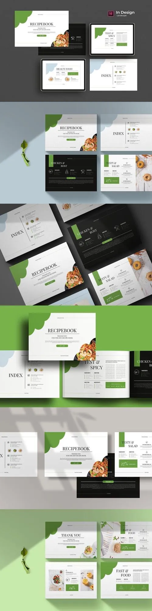 Recipe Book Landscape Template