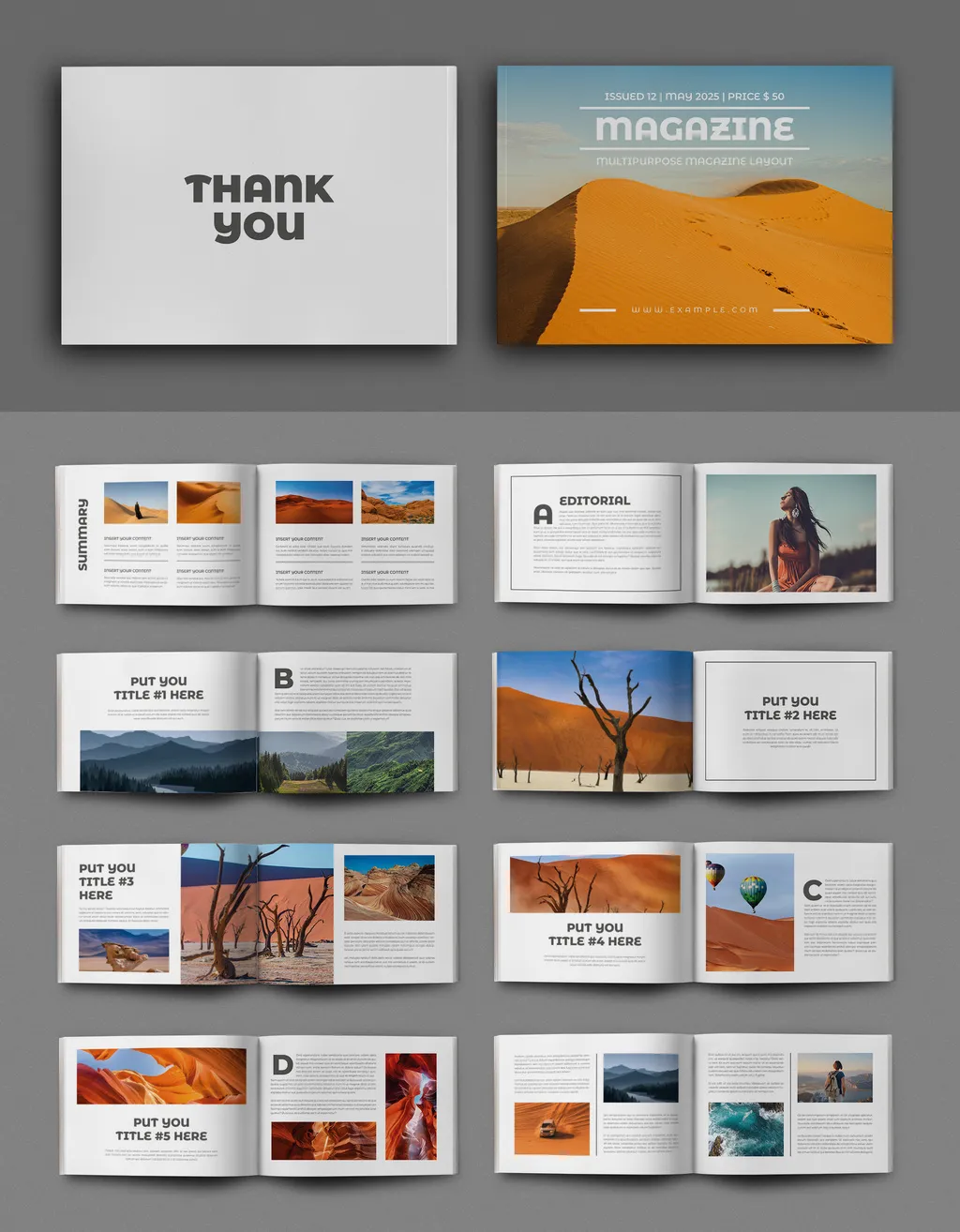 Adobestock - Magazine Layout With Orange Accents 718529865