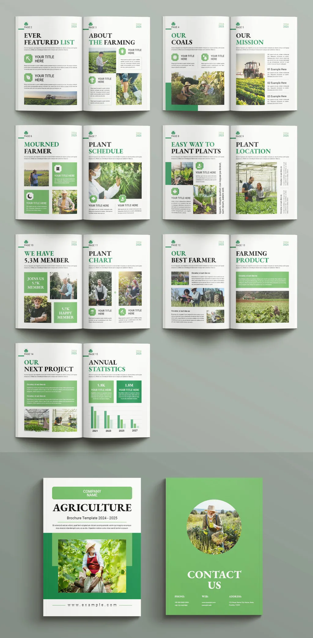 Adobestock - Agriculture Design Layout Brochure Template 716694189