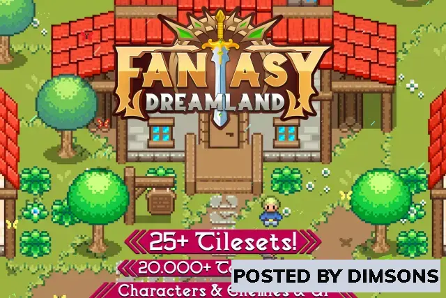 Unity 2D 2D TopDown Tilesets Fantasy Dreamland v5.2.0