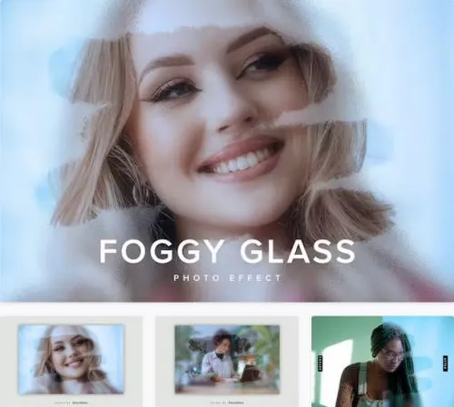 Foggy Glass PSD Photo Effect - U8FH67E