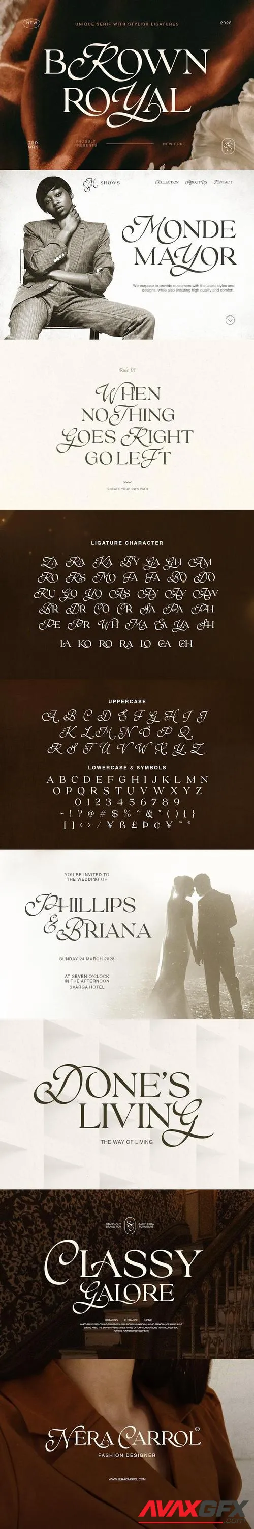 Brown Royal - Stylish Ligature Font