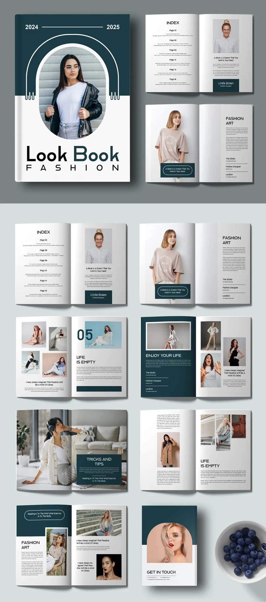 Adobestock - Lookbook Magazine Layout 718529808