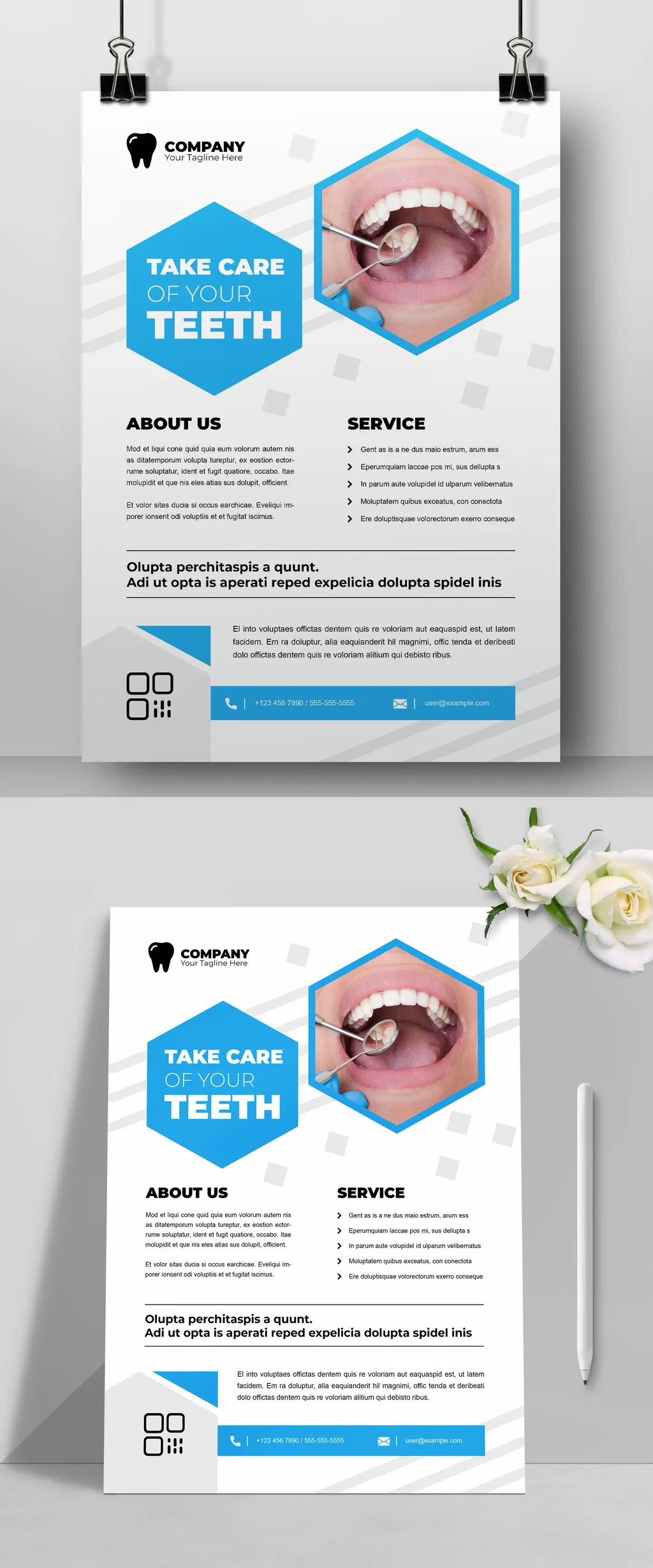 Adobestock - Dental Flyer Template 739429624