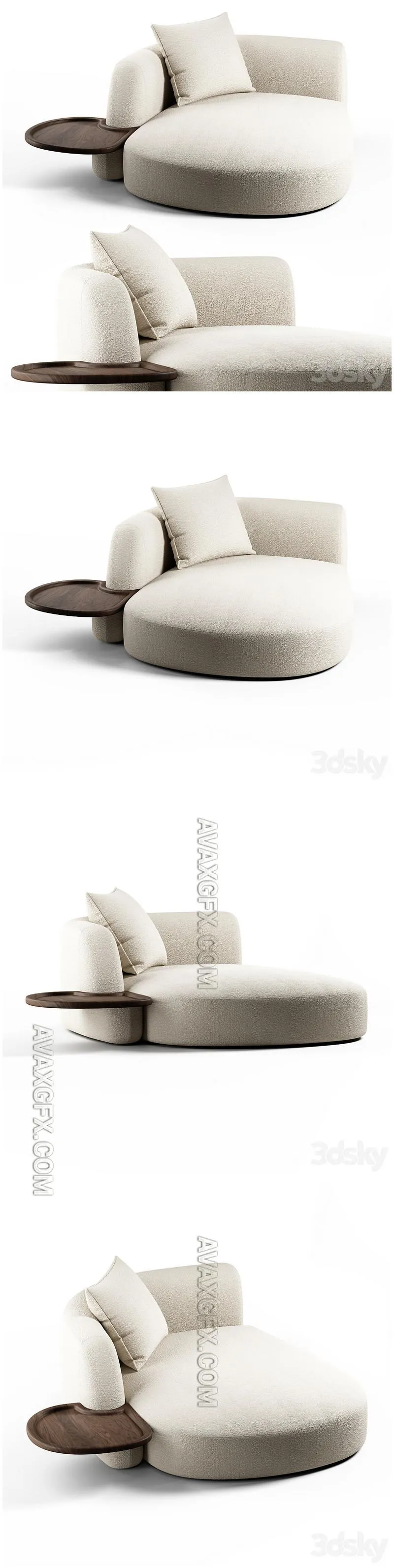 Kookudesign - OZE Modular Sofa 4 by Christophe Delcourt - 3D Model