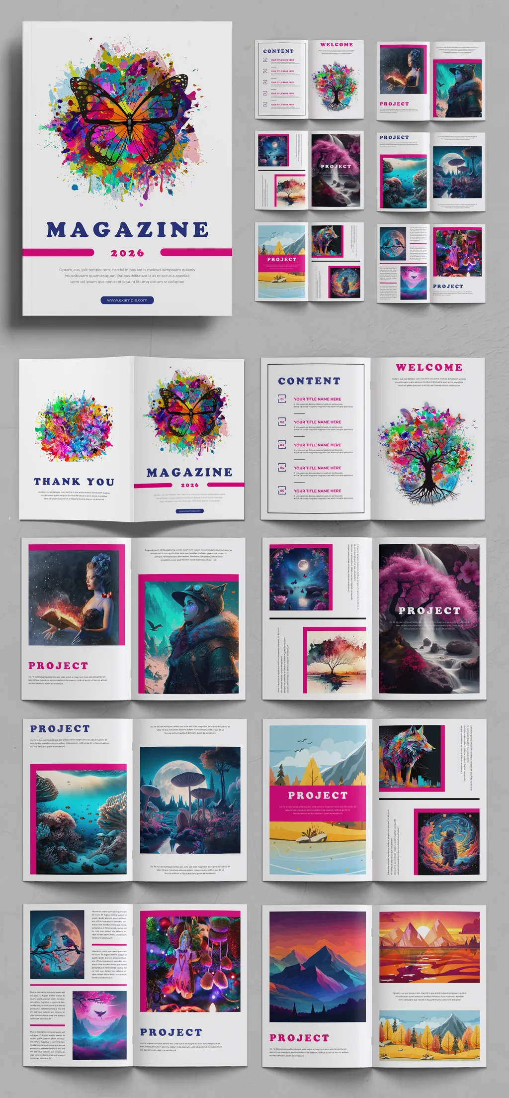 Adobestock - Magazine Template Layout 738487538