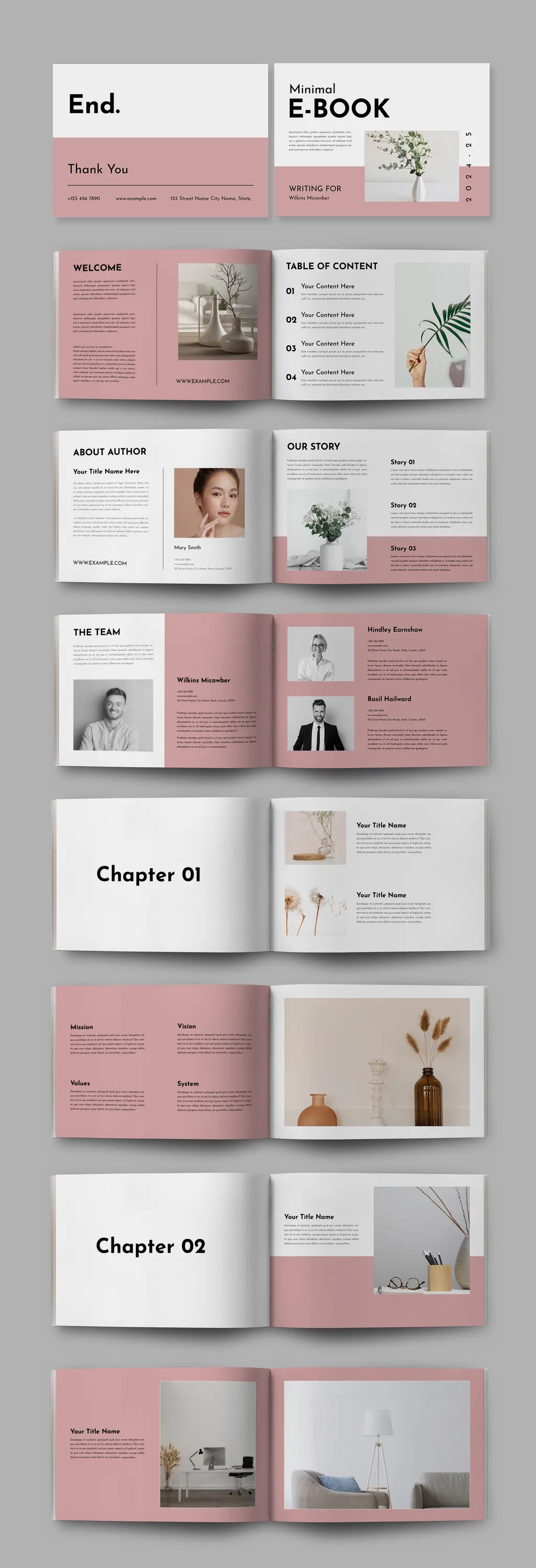 Adobestock - Minimal EBook Template Layout 725312559