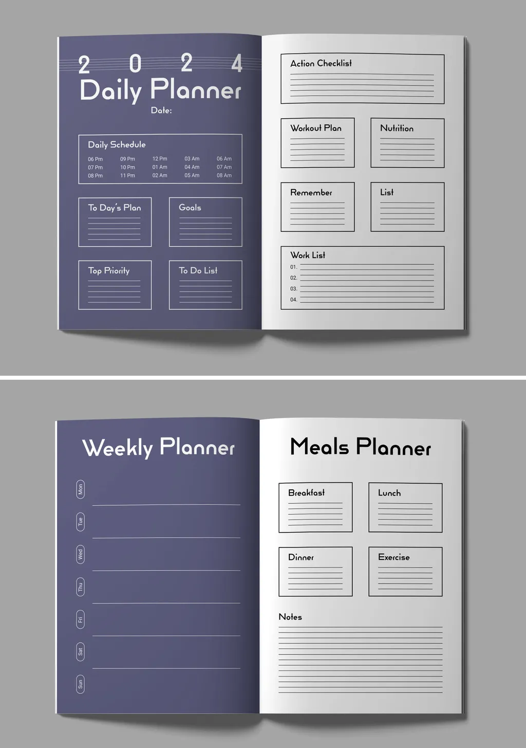 Adobestock - Daily Planner Layout 722994843