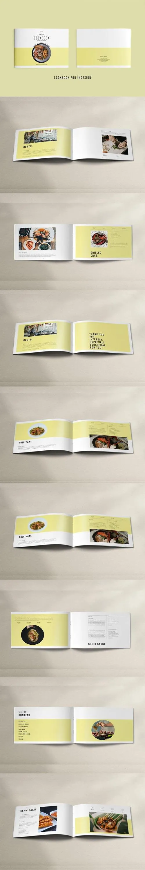 Seafood CookBook | Recipe Book Landscape