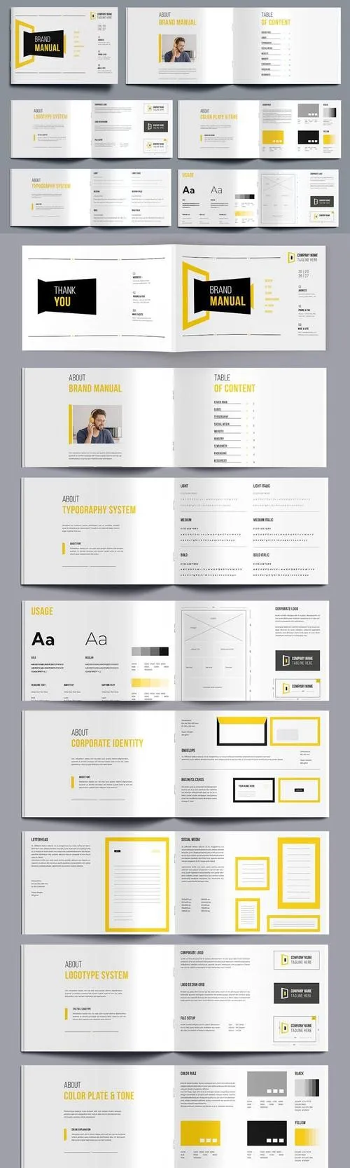 Brand Manual Template Design