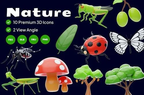 Nature 3D Icon WNBYERQ