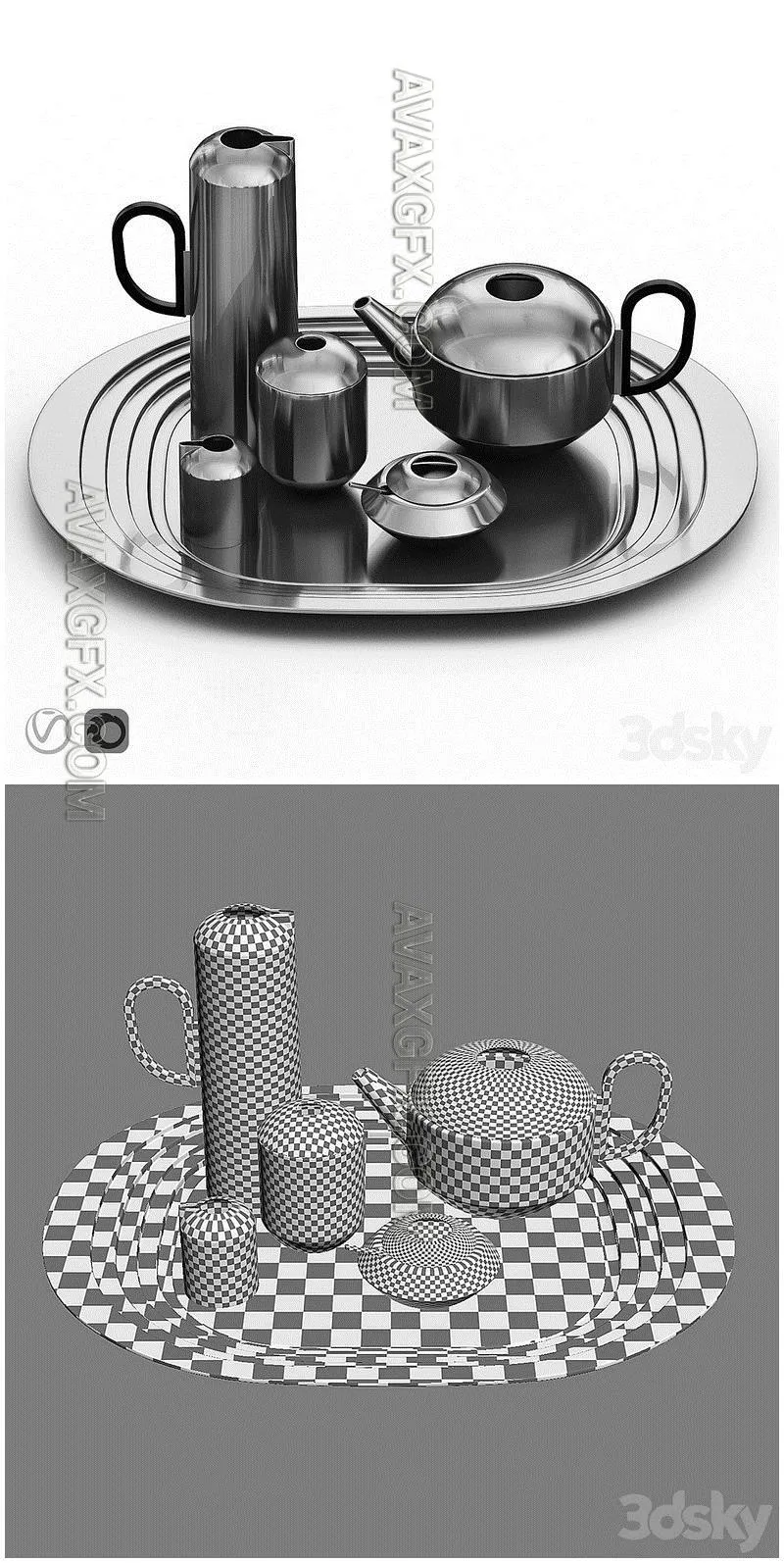TOM DIXON - FORM Tea Set - 3D Model