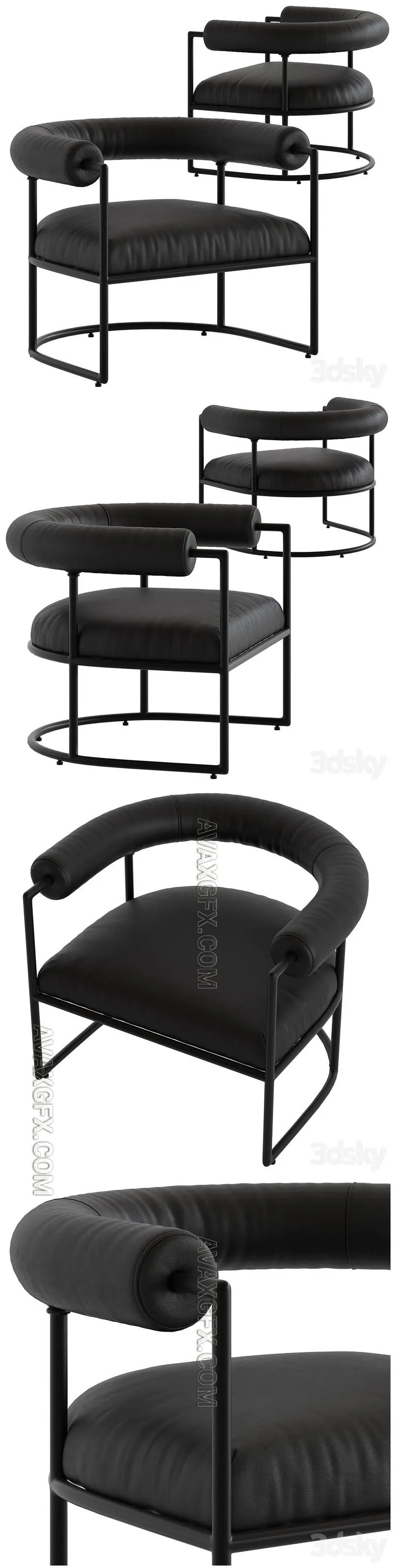 Coco Republic Verbier Chair - 3D Model
