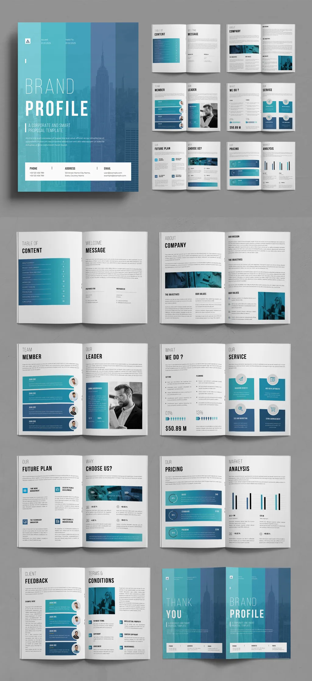 Adobestock - Company Profile Brochure Layout 721273776