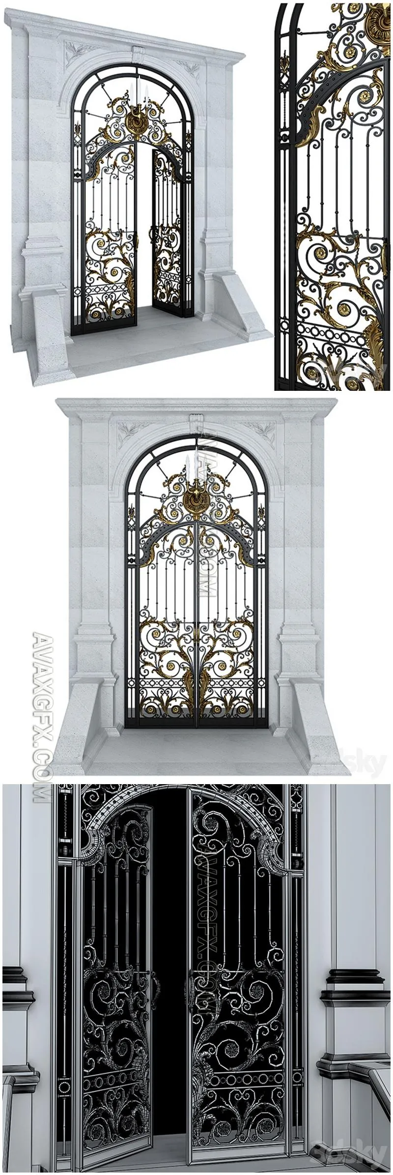 Entarance Door Gate - 3D Model