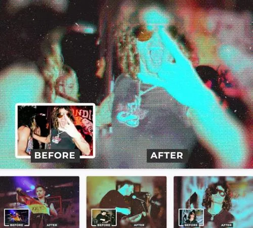 Grunge Retro Glitch Photo Effect - 4LAKV4T