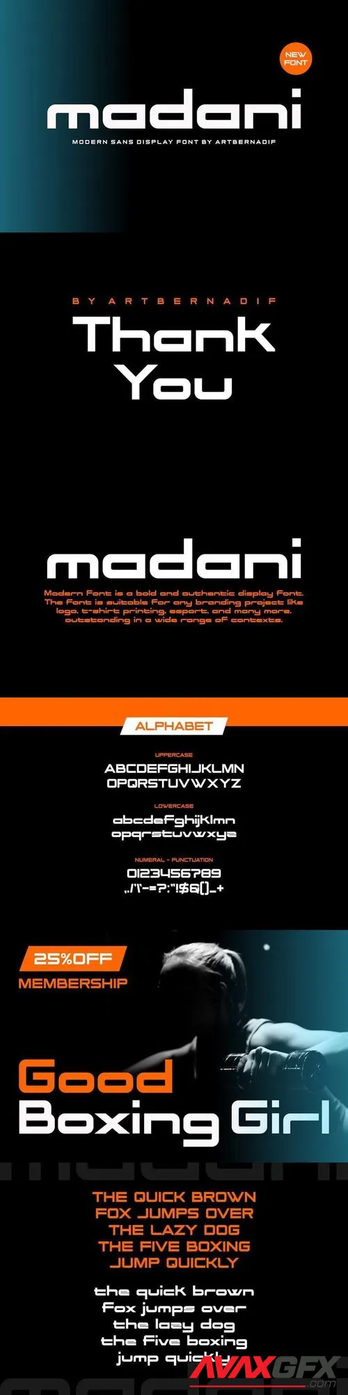 Madani - Modern Sans Display Font