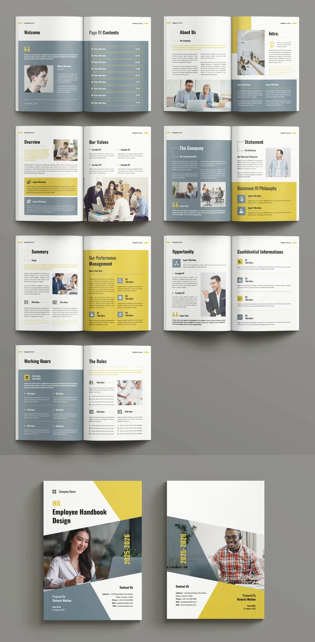 Adobestock - Employee Handbook Layout Design Template 721256748