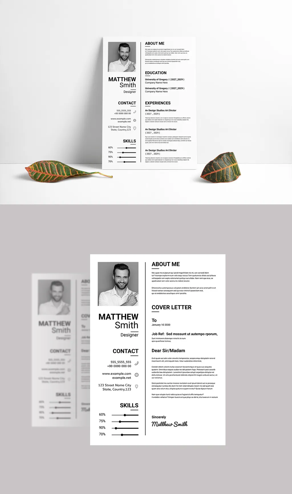 Adobestock - Minimal Resume Template 714746038