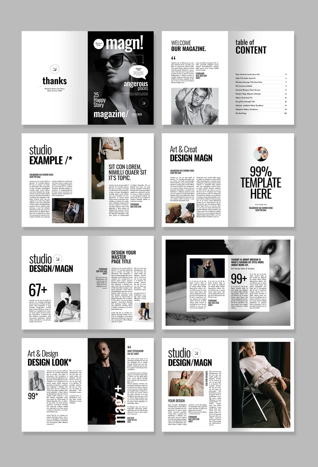 Adobestock - Modern Magazine Layout 714746202