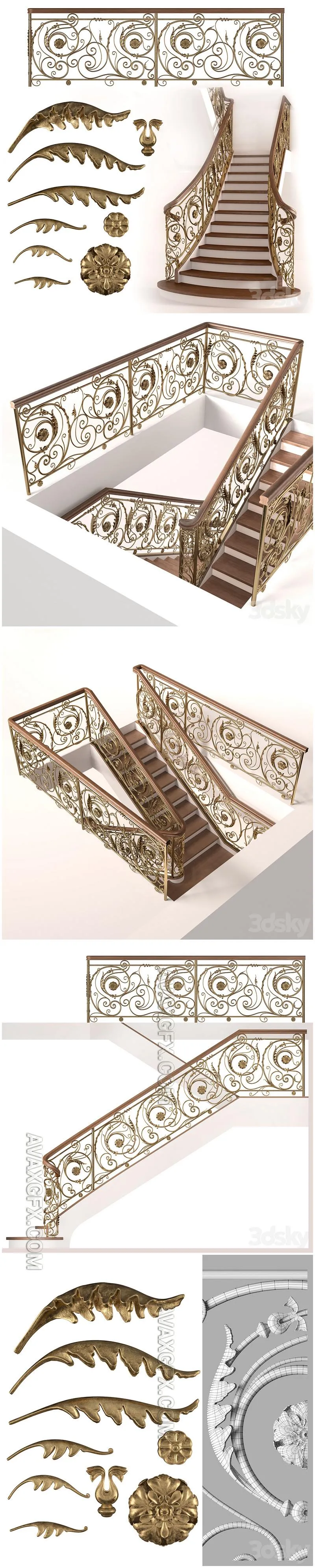 Forged stairs - 3D Model