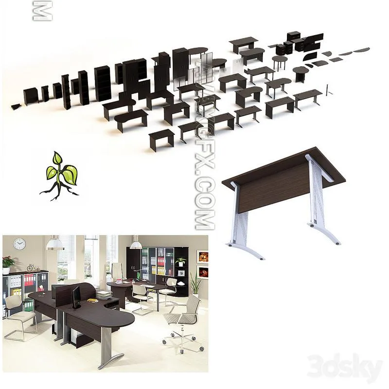 A set of furniture Neo - 3D Model MAX