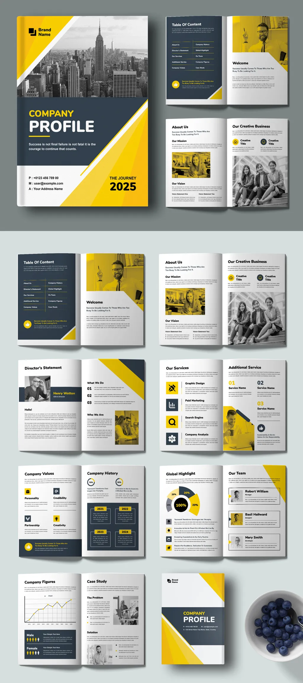 Adobestock - Company Profile Brochure Layout 722994732