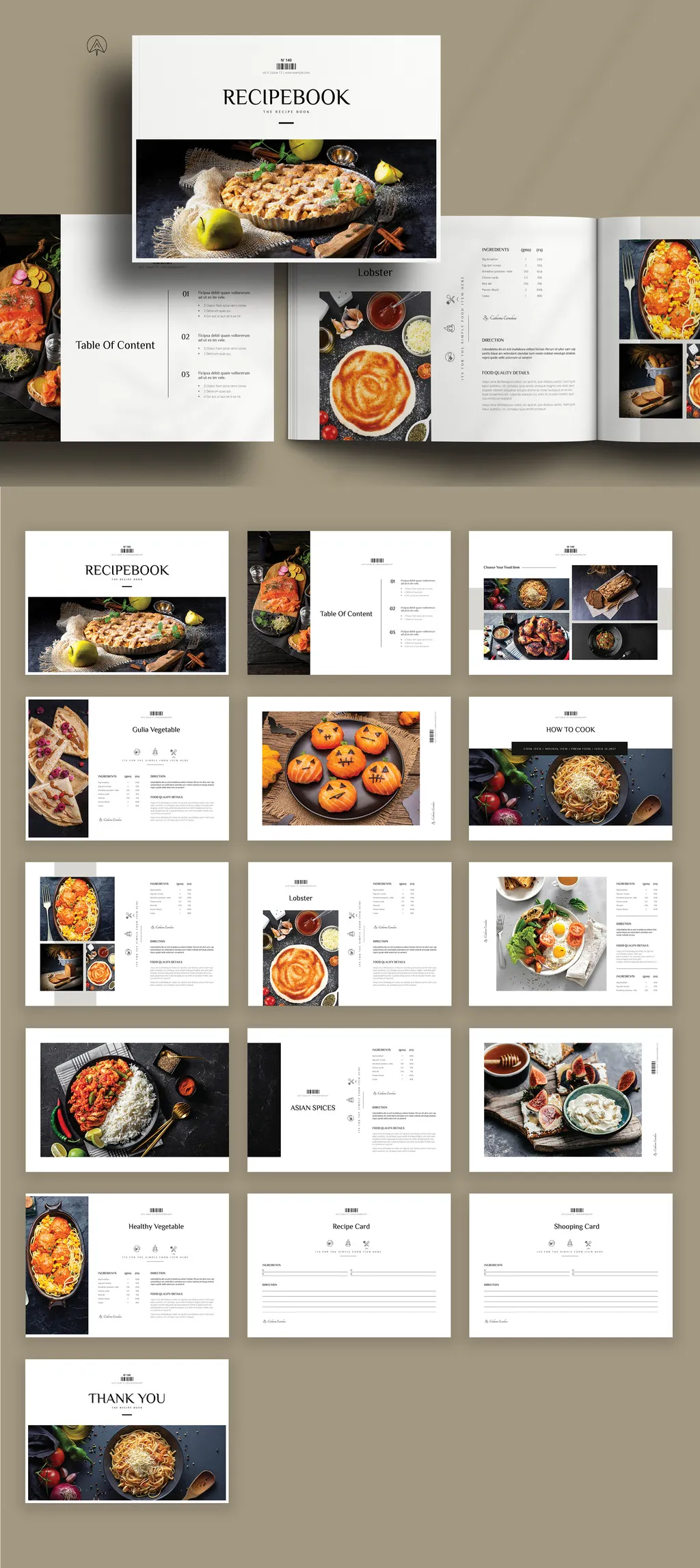 Adobestock - Recipe Book Landscape Template 715611712