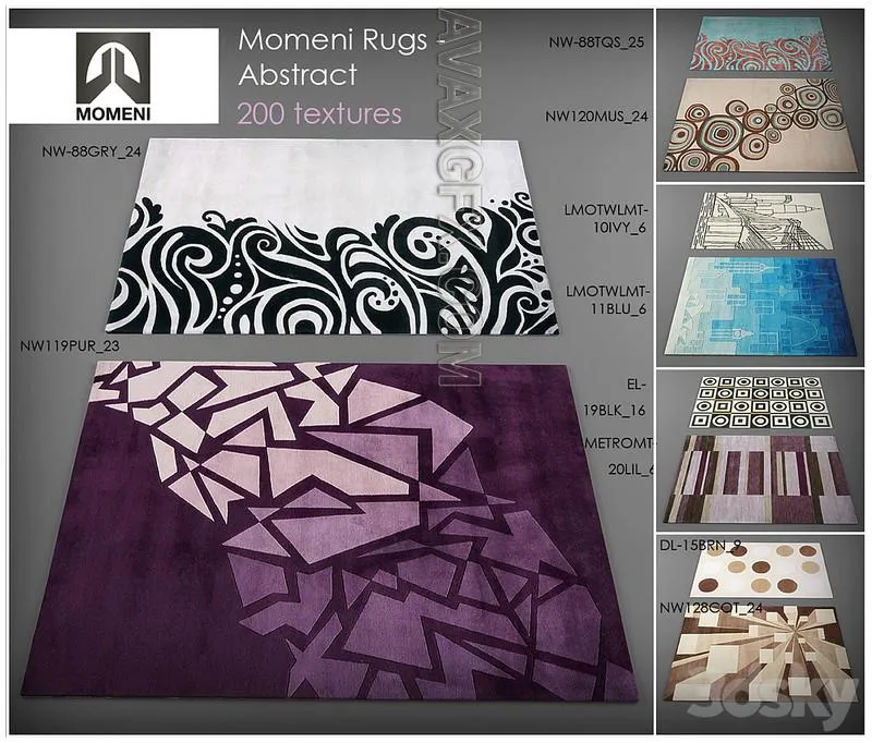 Momeni rugs - abstract - 3D Model