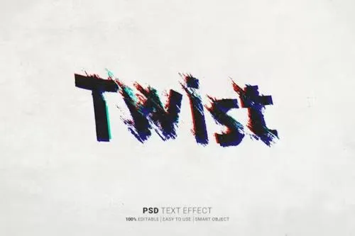 Twist Distortion Editable Text Effect - LLK3HWR