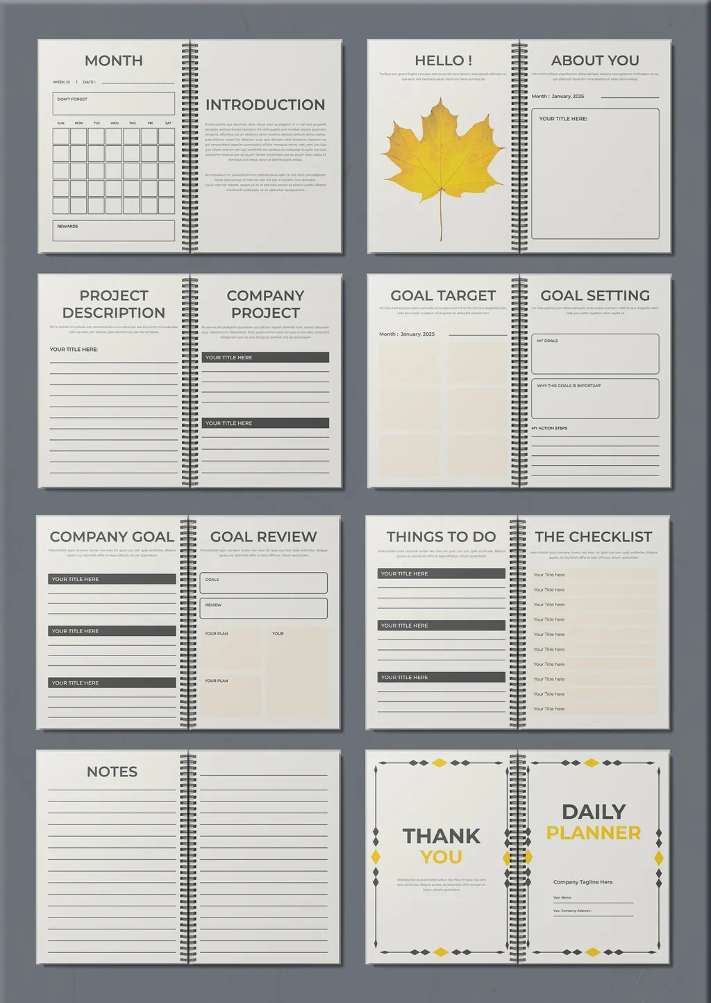 Adobestock - Daily Planner Template 738487277