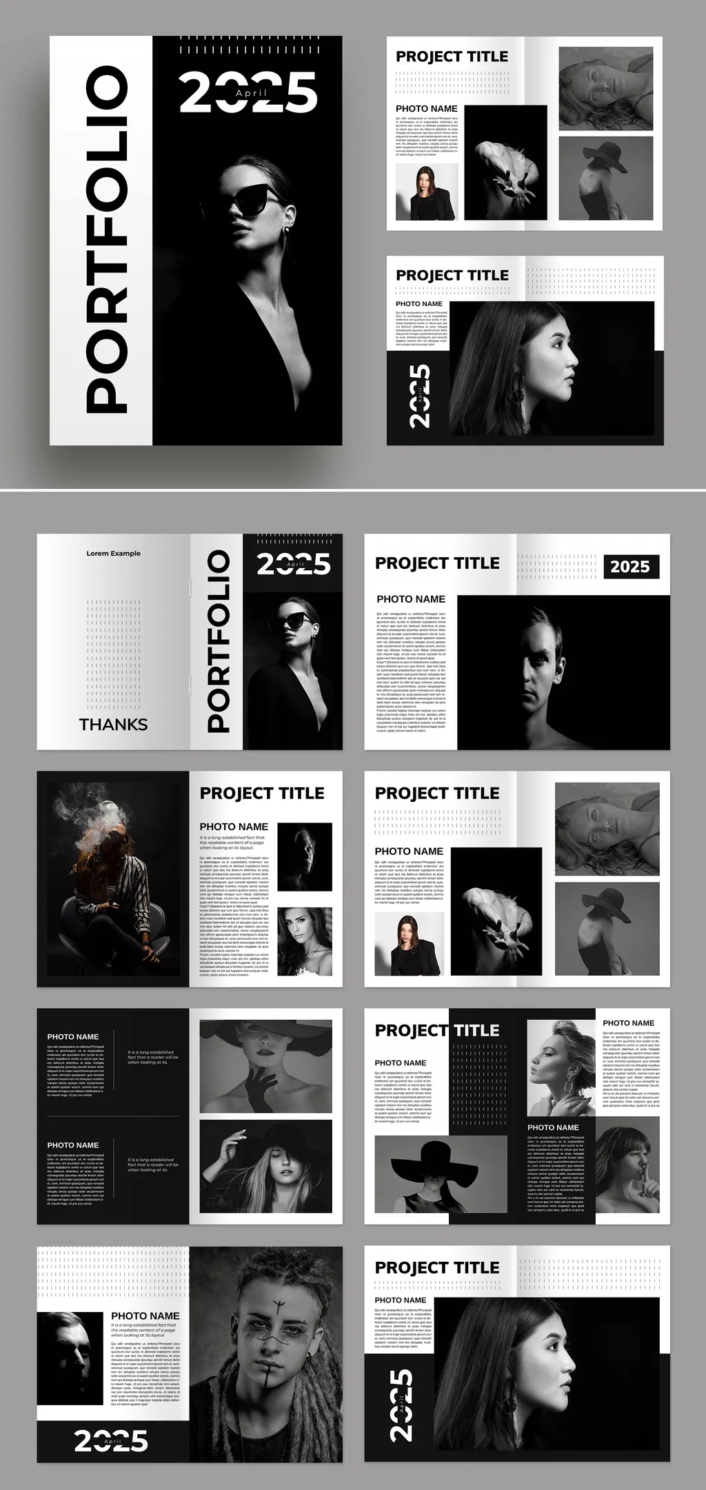 Adobestock - Portfolio Black & White Layout 716632750