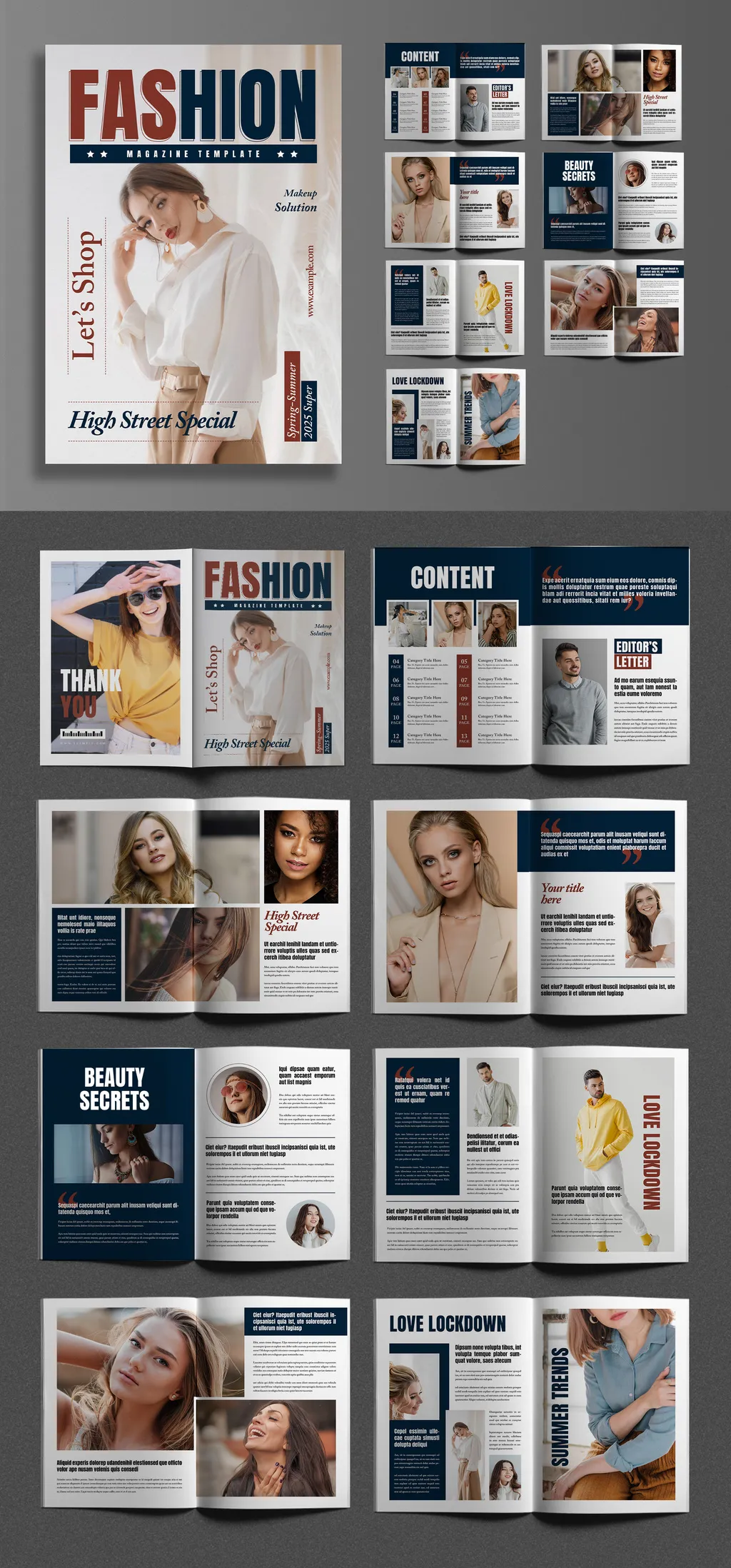 Adobestock - Fashion Magazine Template 722994883