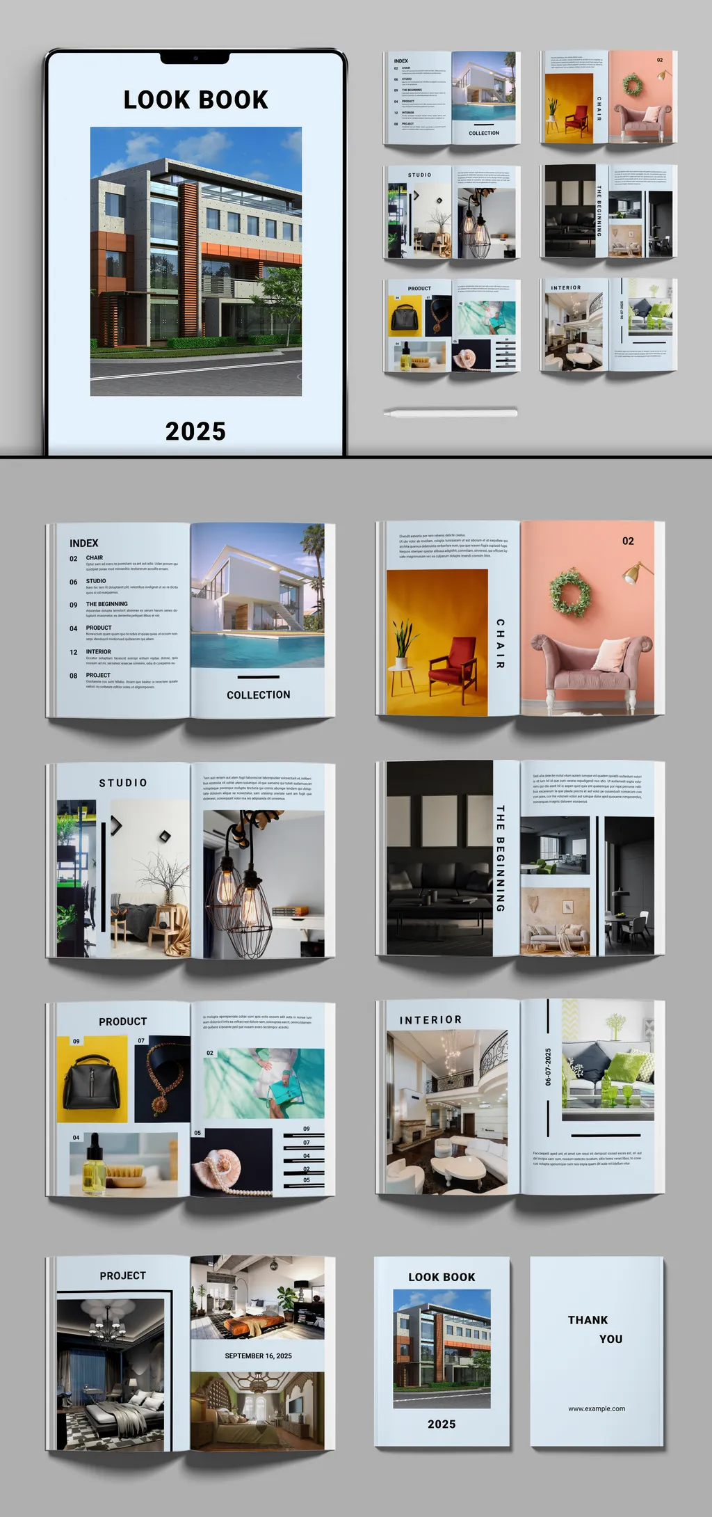 Adobestock - Catalog Look book Layout 733644708