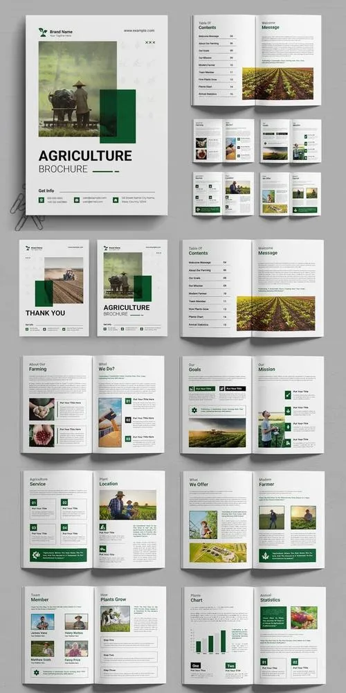 Agriculture Brochure Template Design